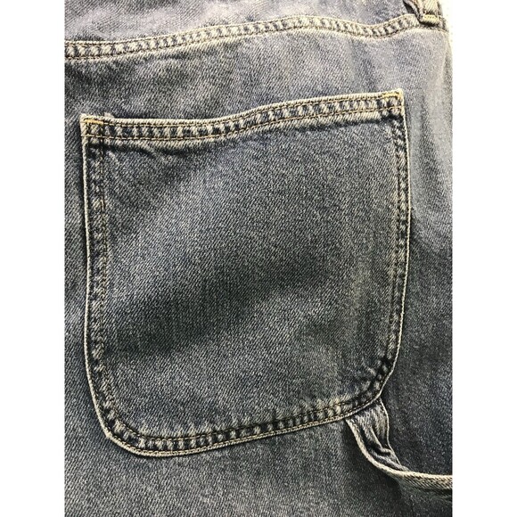 Forever 21 + Extra Wide Leg Carpenter Baggy Denim Grunge Skater Jeans 12 Plus - Picture 13 of 15